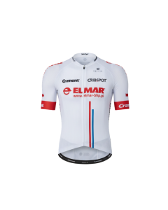 Koszulka kolarska, kolor biało-czerwony, z logo ELMAR®