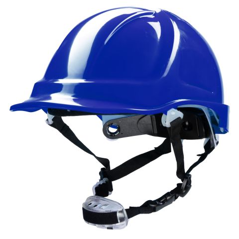 Hełm ochronny ABS z pokrętłem 4pkt., pasek podbródkowy YS-4C / YS-7, kolor niebieski