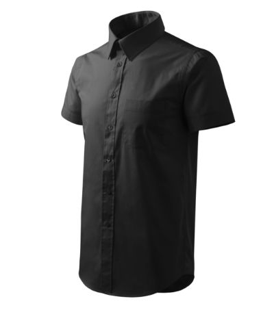 Koszula męska Shirt short sleeve, czarna