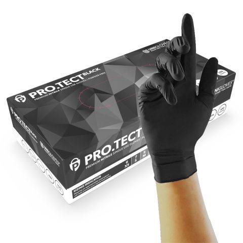 Rękawice nitrylowe PRO.TECT BLACK