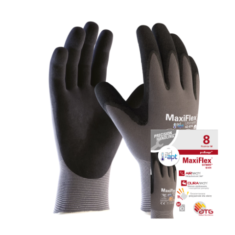 Rękawice z zawieszką na stojak ATG®, MaxiFlex® Ultimate™  z AD-APT® 42-874