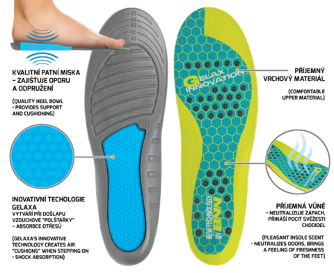 Wkładki do butów GELAXA INSOLE, rozmiar 41-46 0644000085/41-46 2