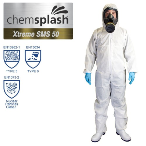 Kombinezon Chemsplash Xtreme SMS 50, typ 5/6, kolor biały (white)