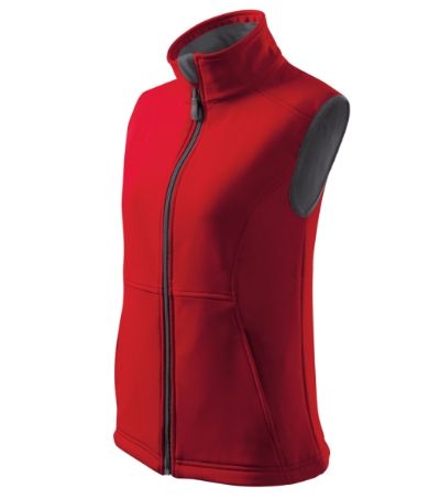 Kamizelka softshell damska Vision, kolor czerwony