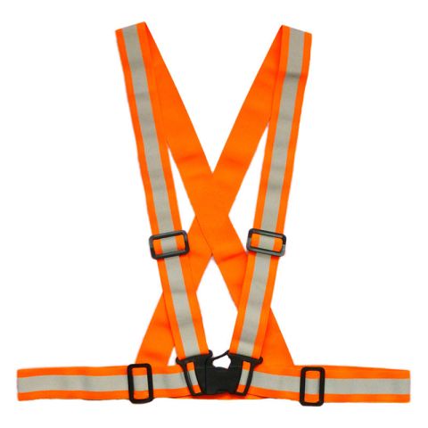 Szelki odblaskowe elastyczne, pomarańczowe