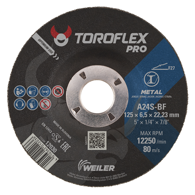 Tarcza ścierna Weiler® Toroflex® PRO 12030, do szlifowania metalu
