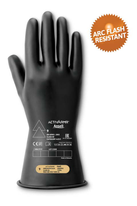 Rękawice ActivArmr®, zastosowanie przy napięciu do 500 V AC/750 V DC, rozmiar 10 RIG0011B/10 2
