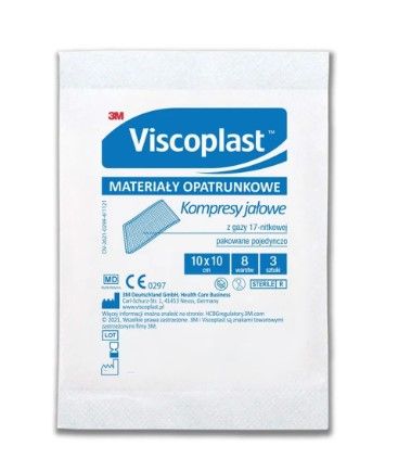 Kompresy z gazy jałowej 17 nitkowy 8-warstwowy 9x9 / 10x10 cm, 3 sztuki A-022/9 2