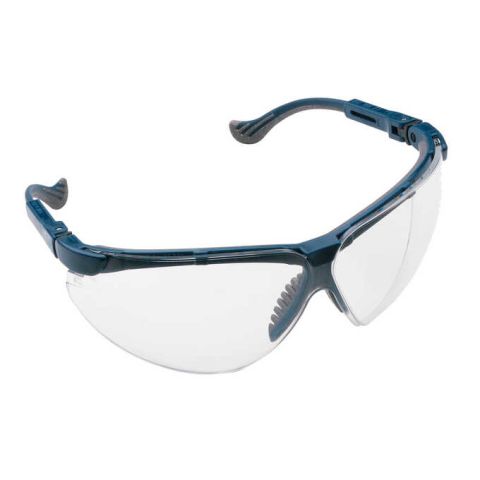 Okulary XC, niebieska ramka, przezroczyste soczewki, niezaparowujące