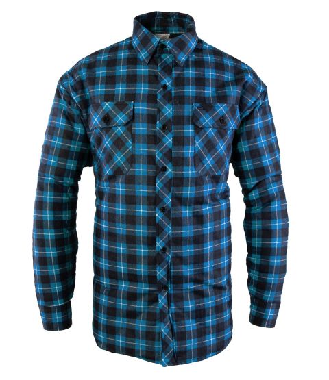 Koszula ocieplana Bono, niebieska