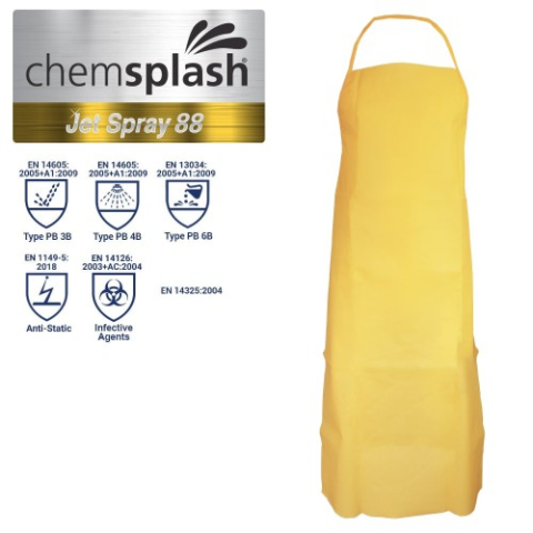 Fartuch Chemsplash JET SPRAY 88 typ 3B, kolor żółty (110 x 67 mm)