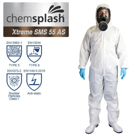 Kombinezon antystatyczny Chemsplash® 2503 Xtreme SMS 50, kolor niebieski