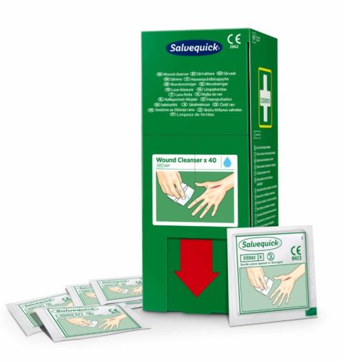 Myjka do ran Cederroth Salvequick, chusteczki dezynfekujące