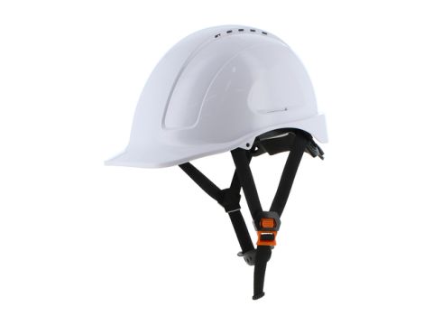 Lekki kask ochronnyAJUSCO CHINSTRAP, kolor biały