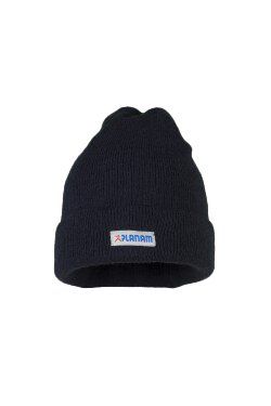 Czapka z dzianiny z mankietem, kolor granatowy