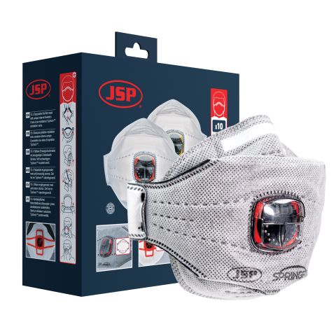 Springfit maska przeciwpyłowa, jednorazowa, z zaworkiem Typhoon, z węglem aktywnym 436ML FFP3 (10szt.) - rozmiar M/L