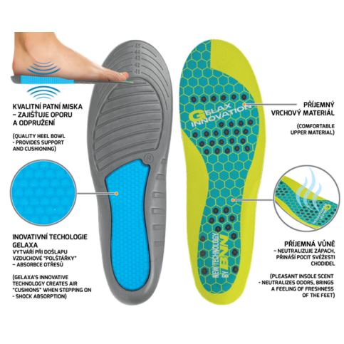 Wkładki do butów GELAXA INSOLE, rozmiar 41-46 0644000085/41-46 2